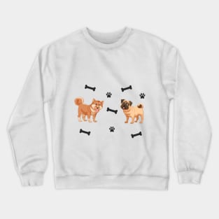 French Bulldog Akita Inu Dog Crewneck Sweatshirt